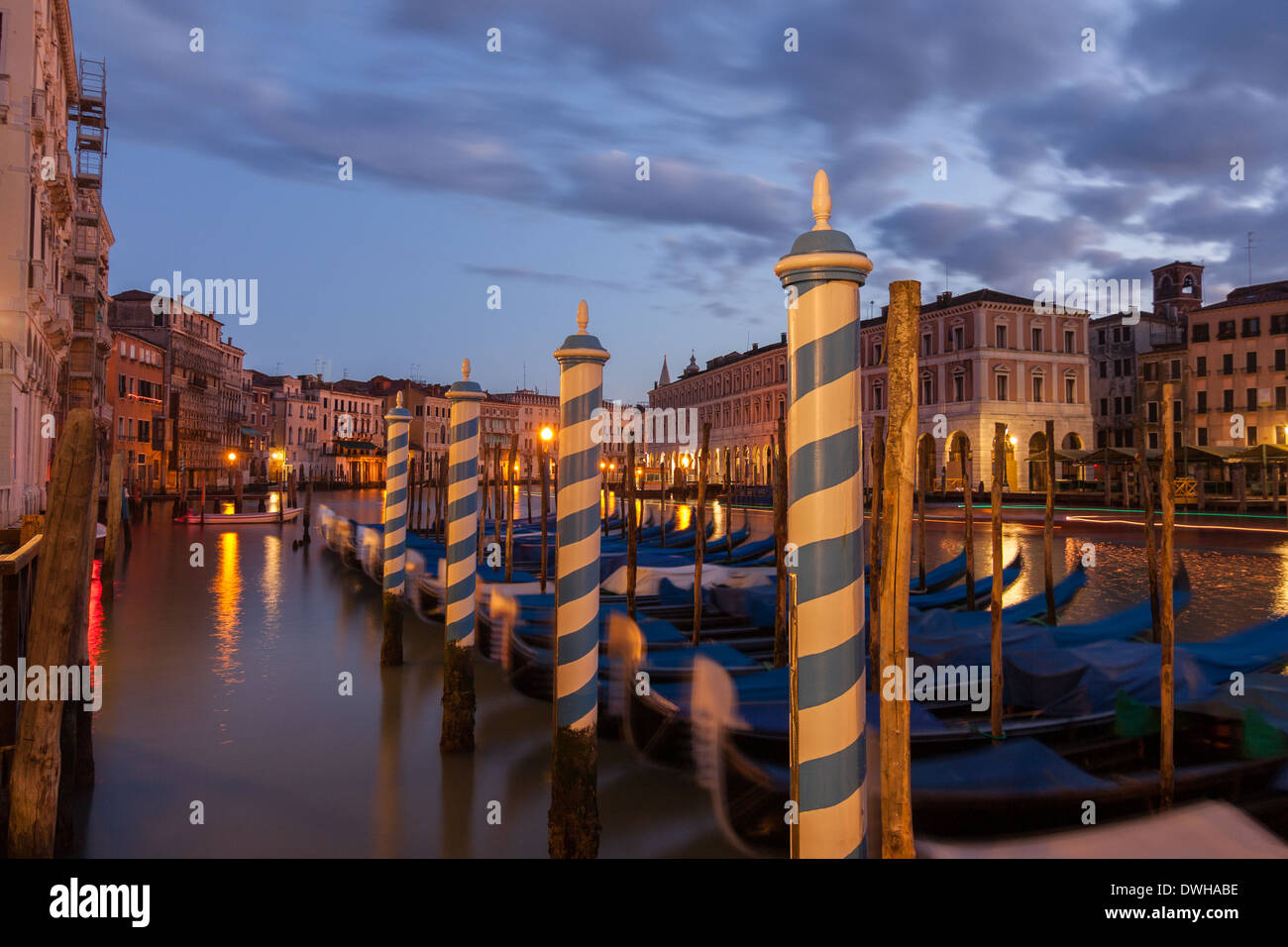 Gondel auf dem Grand Canal in Venedig Italien Stockfoto