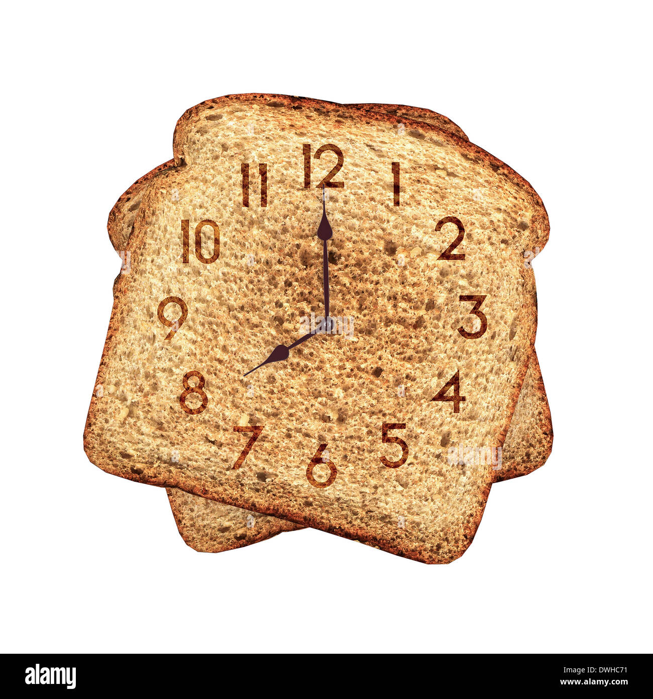 Toast-Uhr Stockfoto