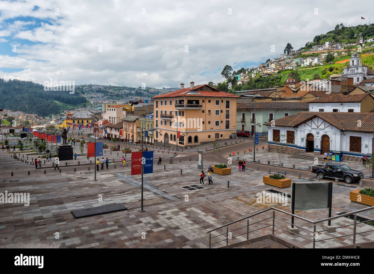 Quito - Allee 24 de Mayo Stockfoto