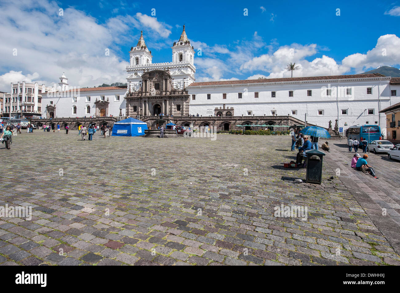 Quito - San Francisco-Kirche und Kloster Stockfoto