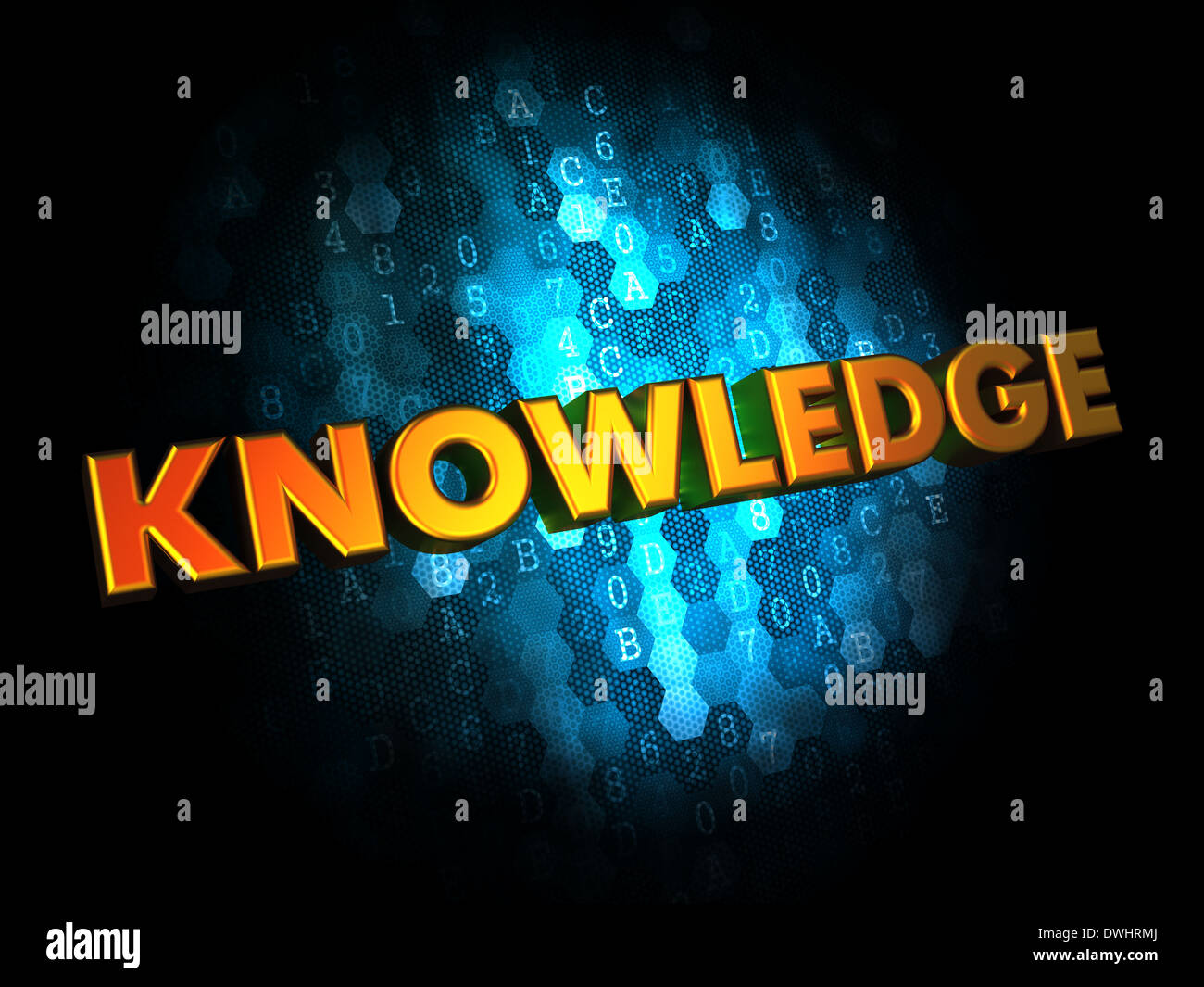 Wissen-Konzept auf digitalen Hintergrund. Stockfoto
