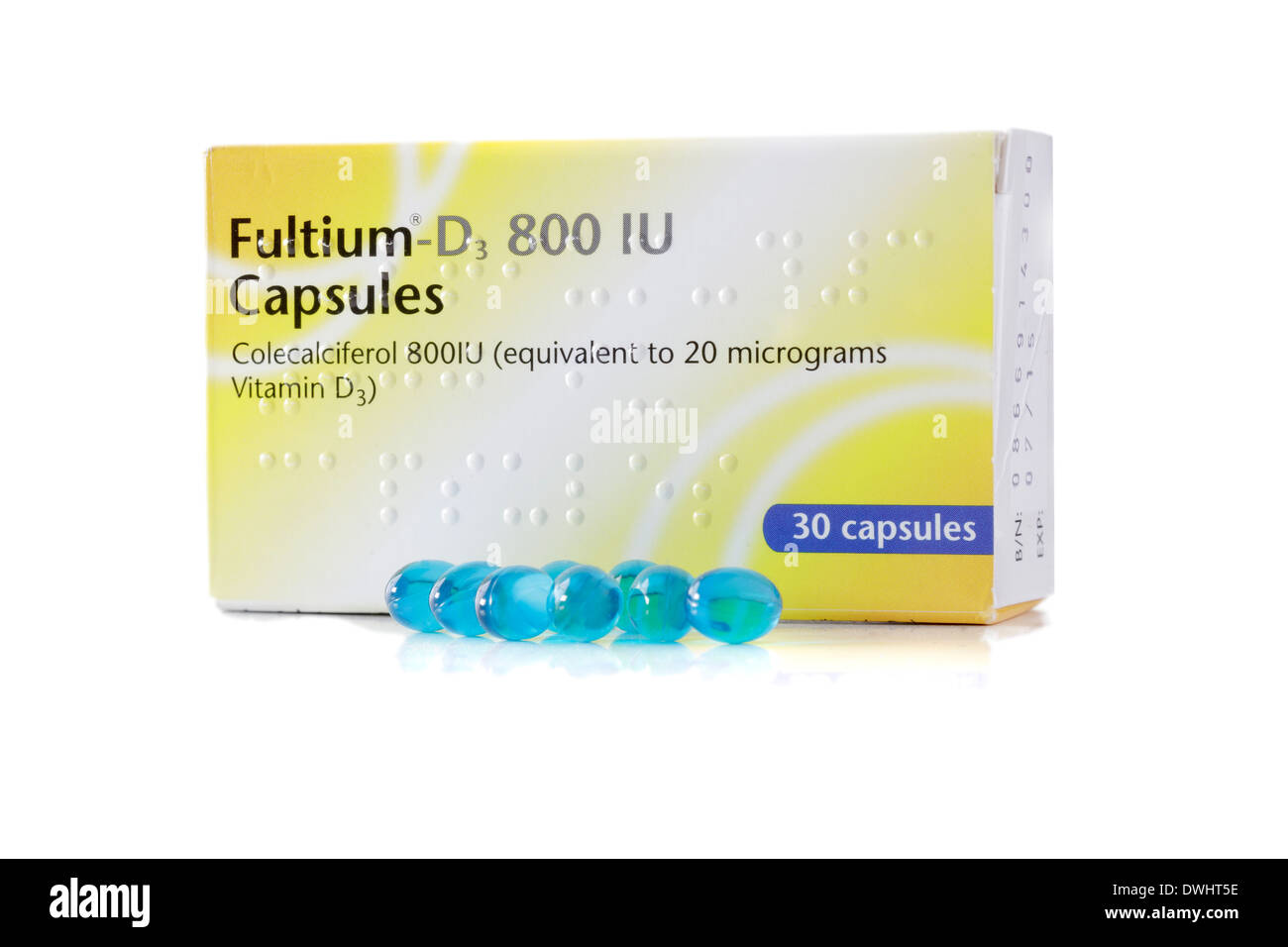 Vitamin D Tabletten Stockfoto