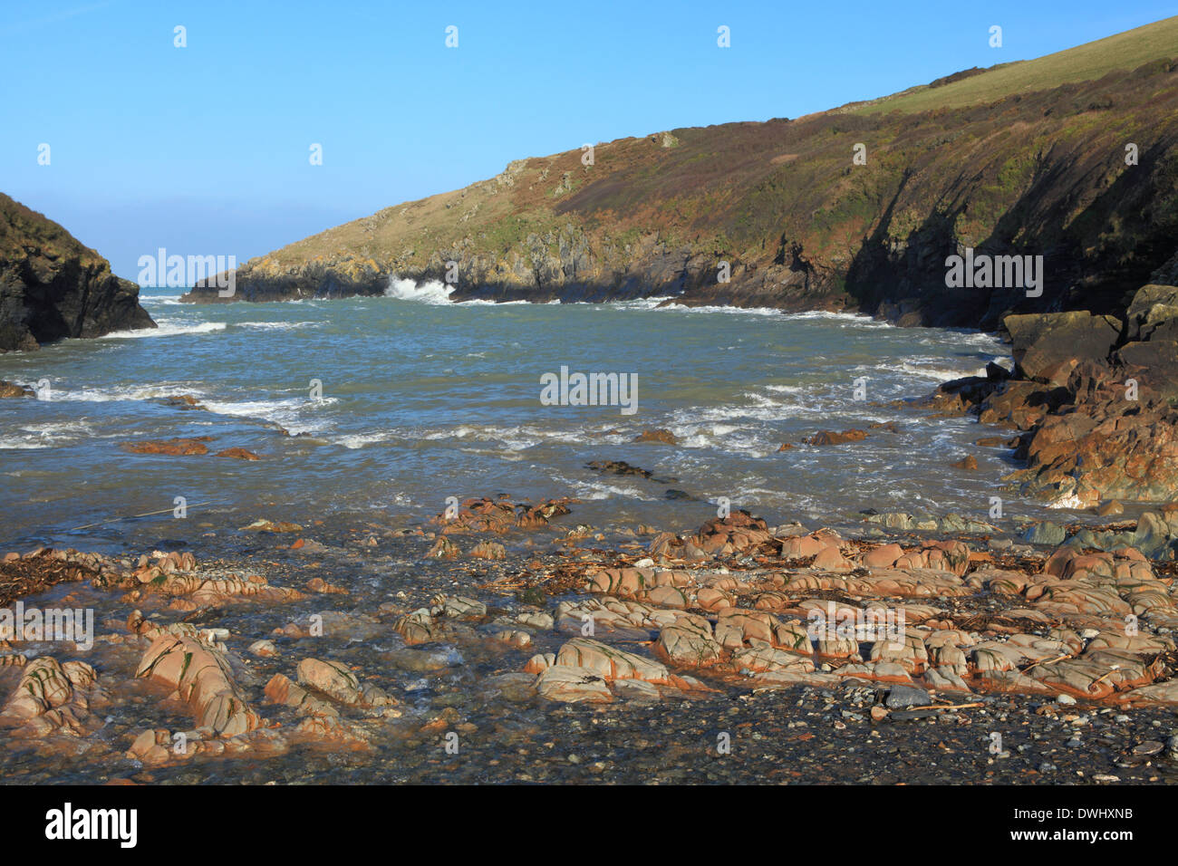 Alten Fischerdorf Port Quin, North Cornwall, England, UK Stockfoto