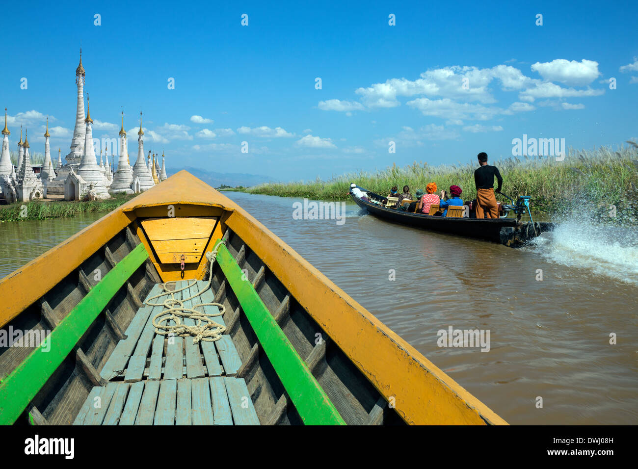 Inle-See im Shan-Staat im zentralen Myanmar (Burma). Stockfoto