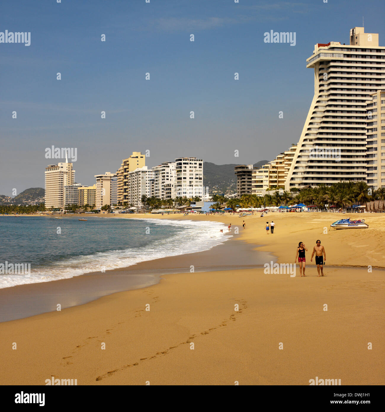 Strand-Szene in Acapulco in Mexiko Stockfoto
