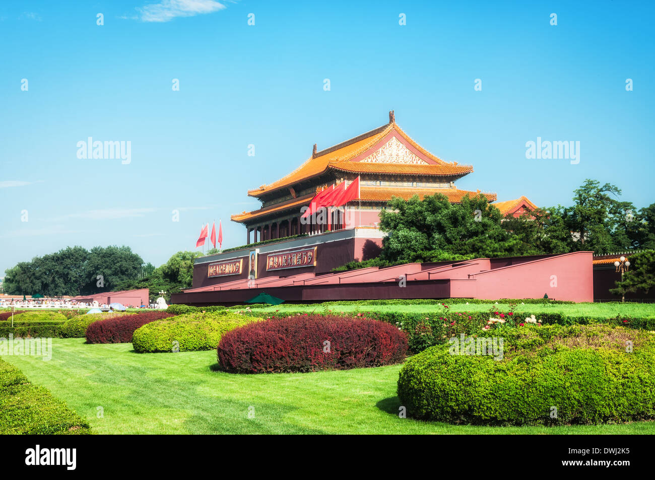 Tiananmen-Tor am südlichen Ende der verbotenen Stadt in Peking, China. Stockfoto