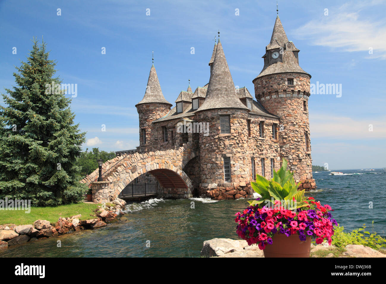 Haus am Boldt Castle, tausend Inseln, New York State Krafthaus am Boldt Castle, tausend Inseln, New York State Power Stockfoto