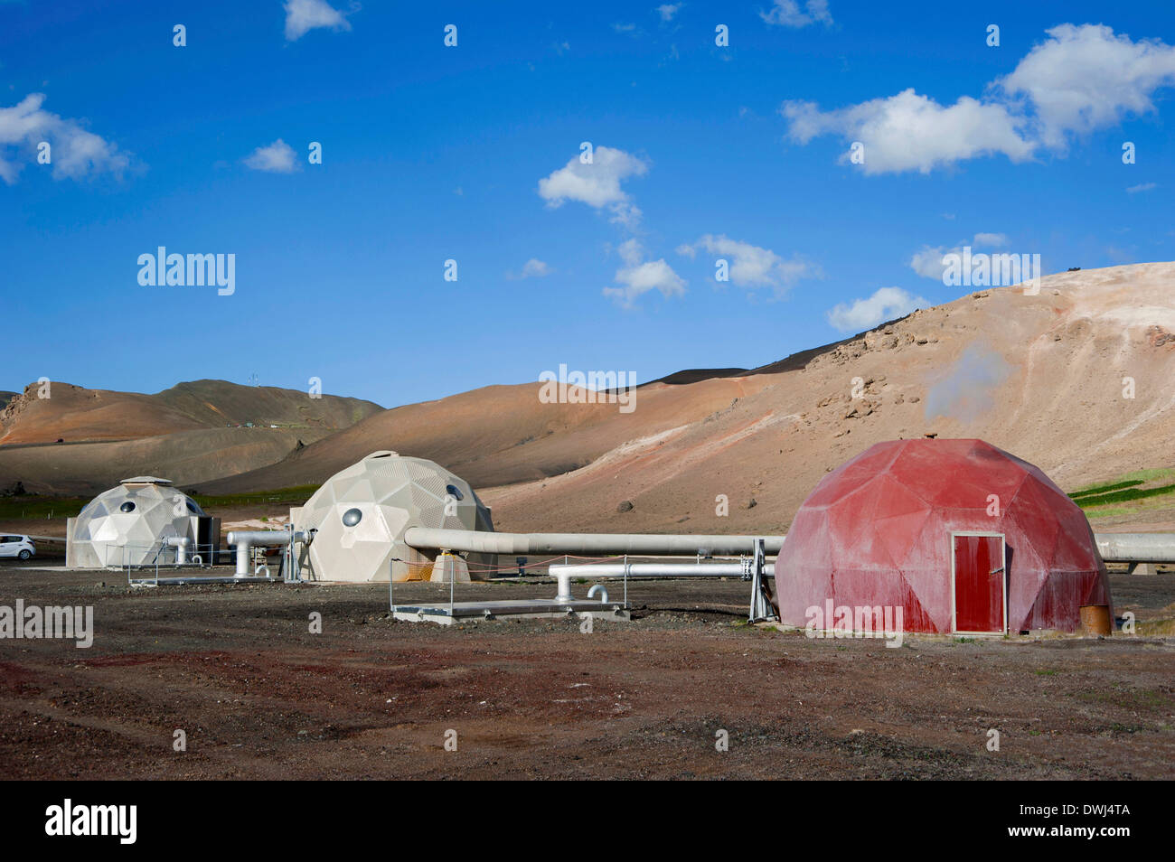 Geothermie-Bereich Stockfoto