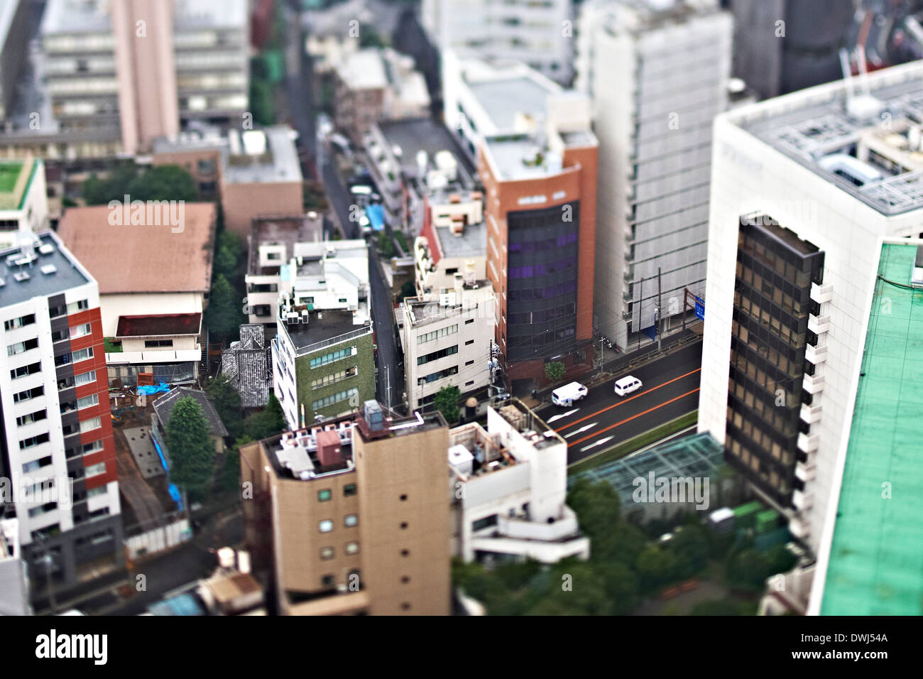 Stadt in Japan in Miniatur Stockfoto