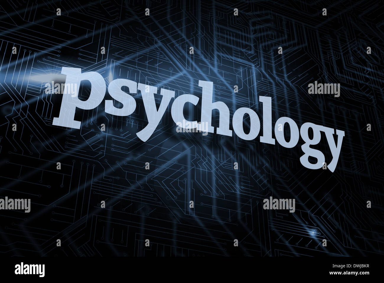 Psychologie futuristische schwarz und blau Hintergrund Stockfoto