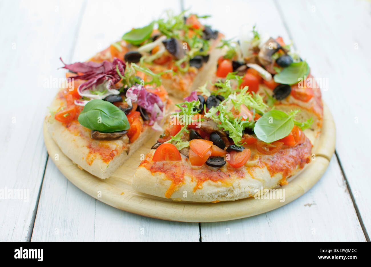 Gourmet-pizza Stockfoto