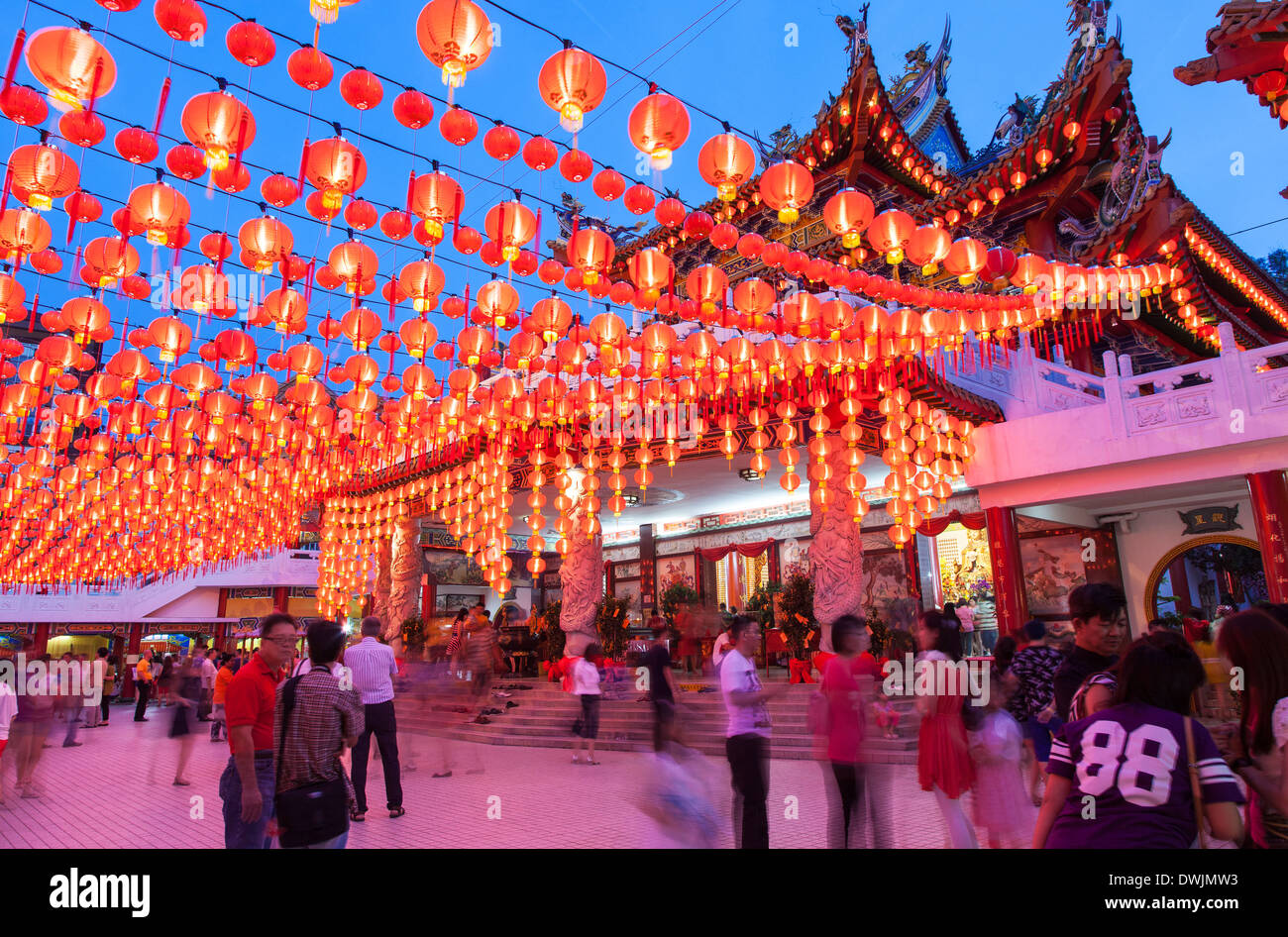 Thean Hou Tempel in Kuala Lumpur während Chinesisch Neujahr, Malaysia Stockfoto