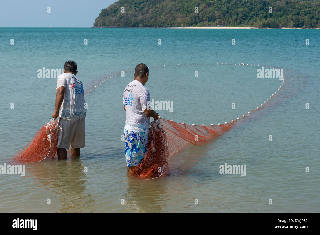 Fischer auf Langkawi Stockfoto