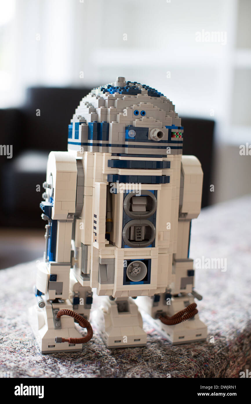 R2-D2 Star Wars Lego Spielzeug. Stockfoto