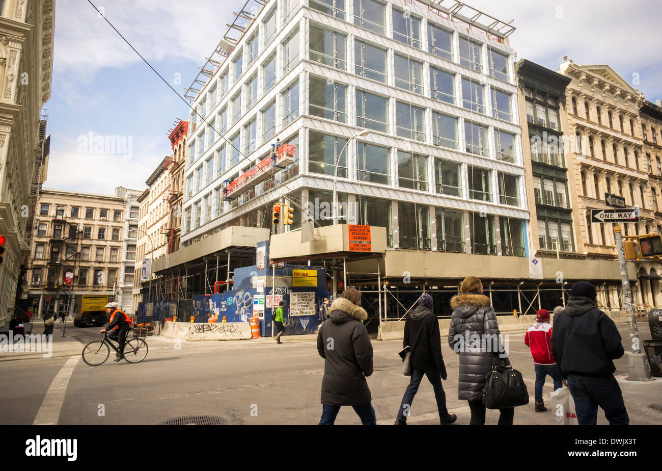 Bau am Broadway im Stadtteil Soho von New York auf Mittwoch, 5. März 2014. (© Richard B. Levine) Stockfoto