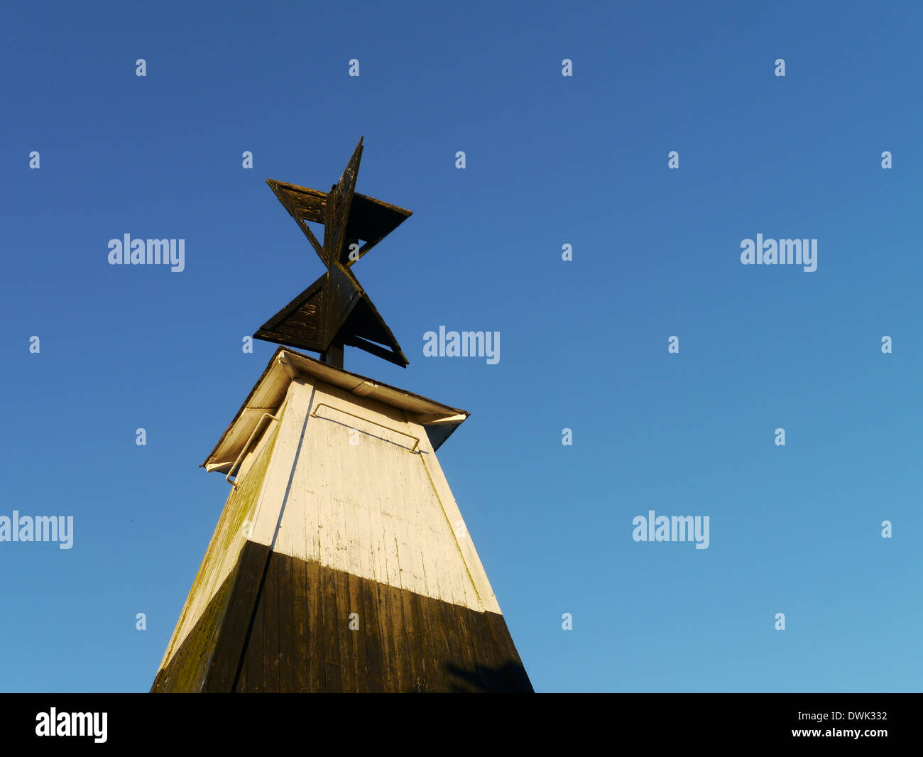 Daymark am See Vänern, Västra Götalands Län, Dalsland, Dalbergså, Schweden Stockfoto