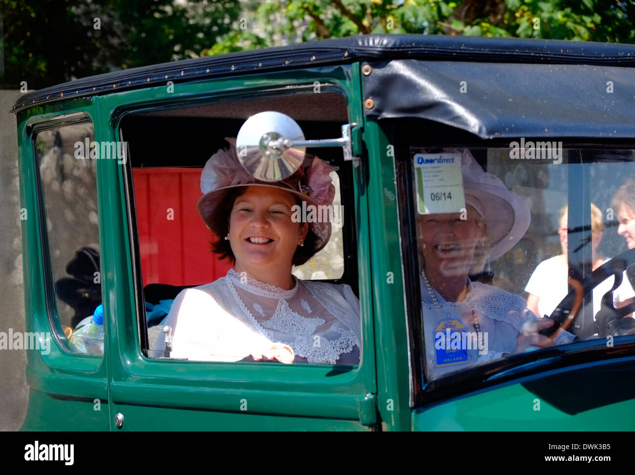 Lady in ModelT Ford Oldtimer Stockfoto