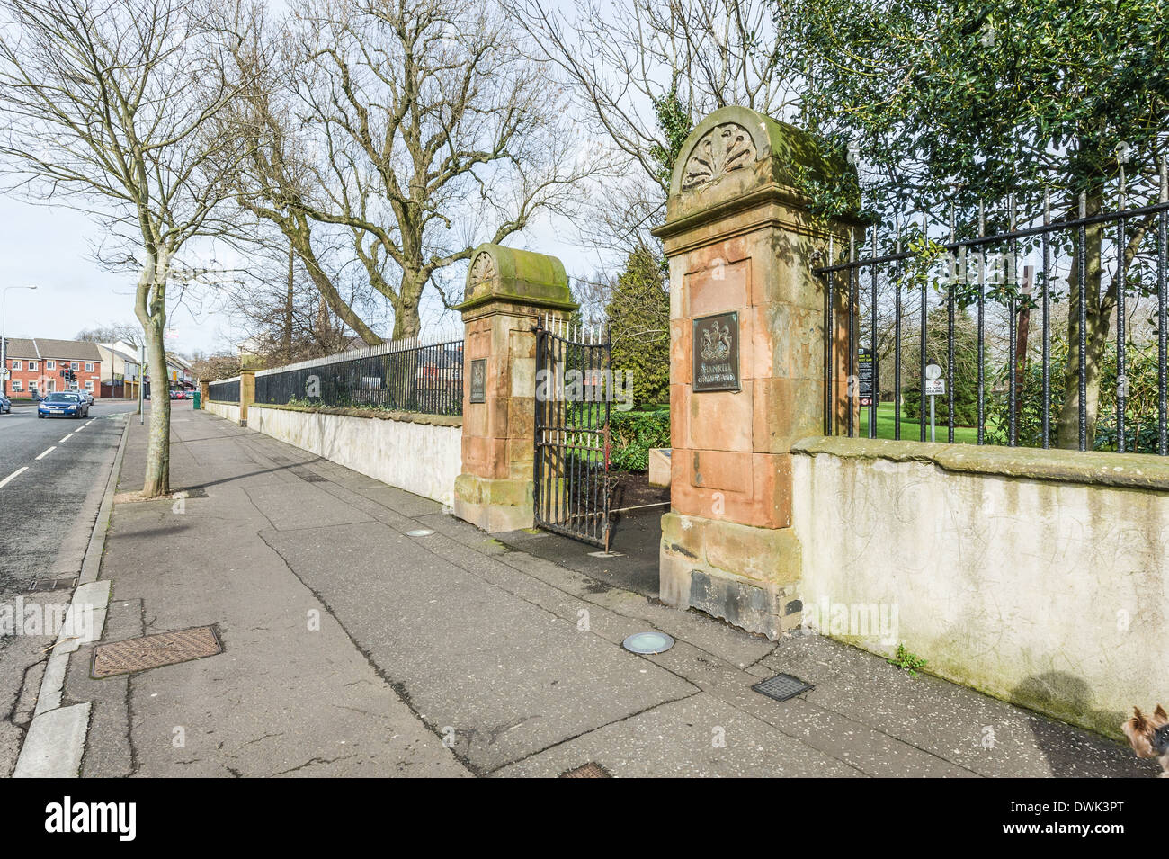 Shankill Friedhof ist einer der ältesten Friedhöfe in Belfast. Stockfoto