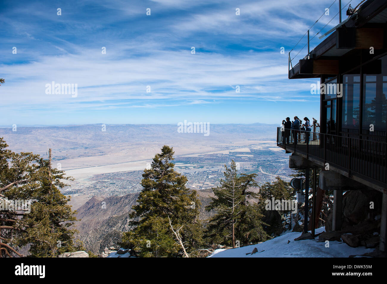 Leute übersehen kalifornischen Coachella Valley in der Nähe von Palm Springs. Stockfoto