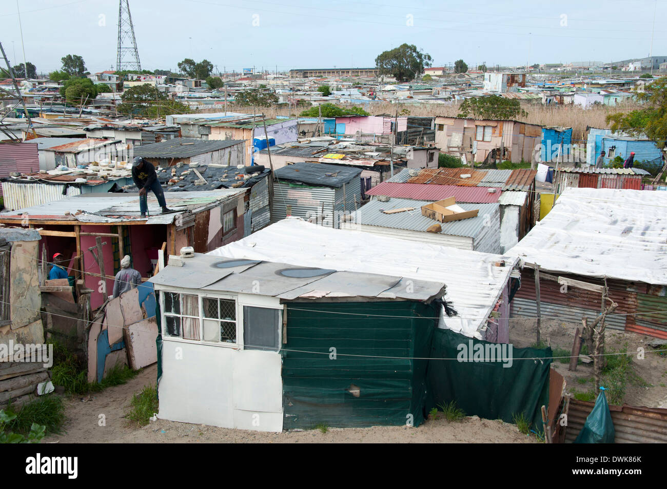Township in Kapstadt Stockfoto