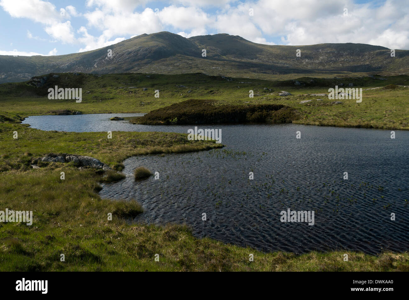 Beinn Mhor von in der Nähe von Lochskipport, South Uist, Western Isles, Schottland, Vereinigtes Königreich Stockfoto