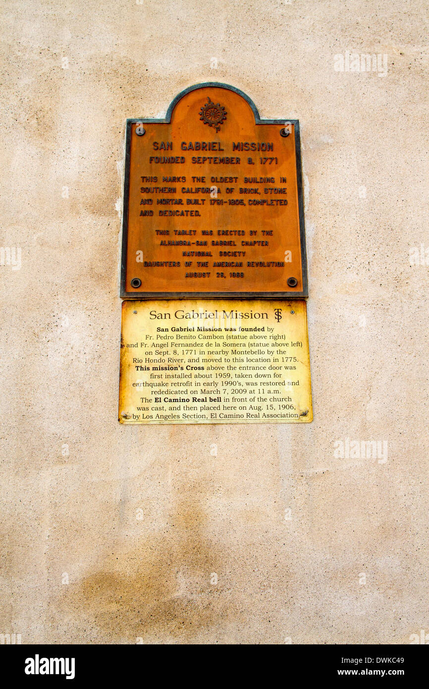 Mission San Gabriel in der City von San Gabriel-California Stockfoto