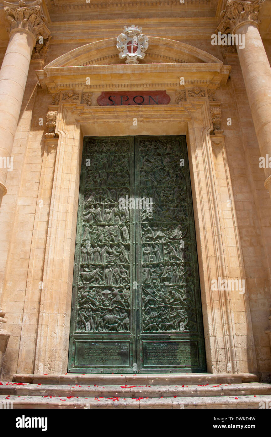 Kathedrale San Nicolo, Noto Stockfoto