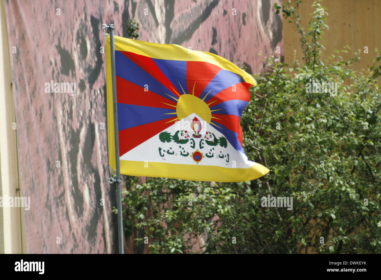 eine Flagge Tibets Stockfoto