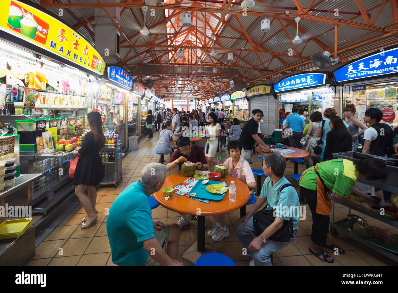 Hawker Food-Court, Little India, Singapur, Südostasien, Asien Stockfoto