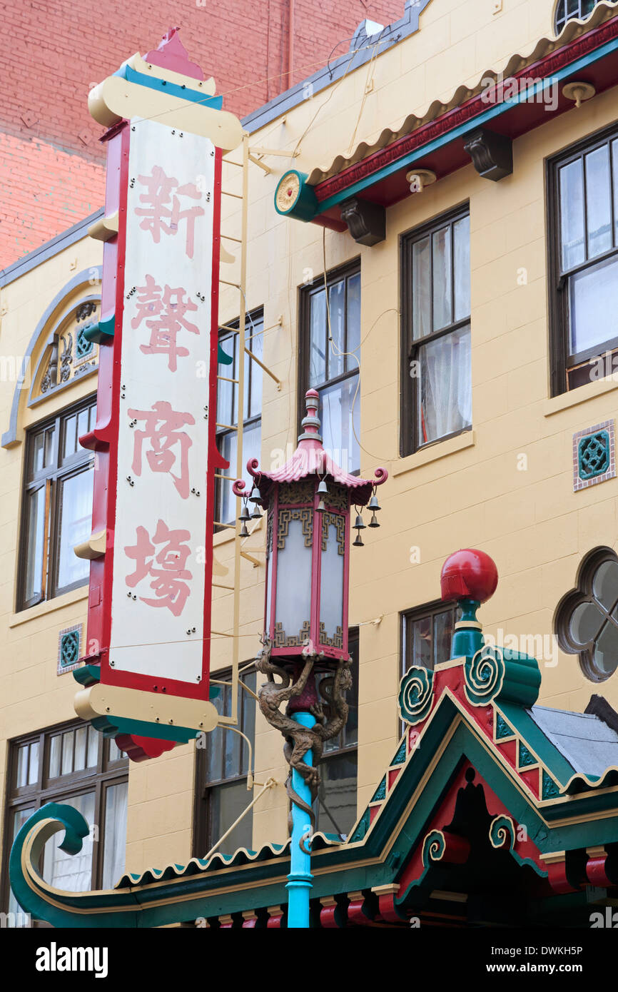 Grant Avenue in Chinatown, San Francisco, Kalifornien, Vereinigte Staaten von Amerika, Nordamerika Stockfoto