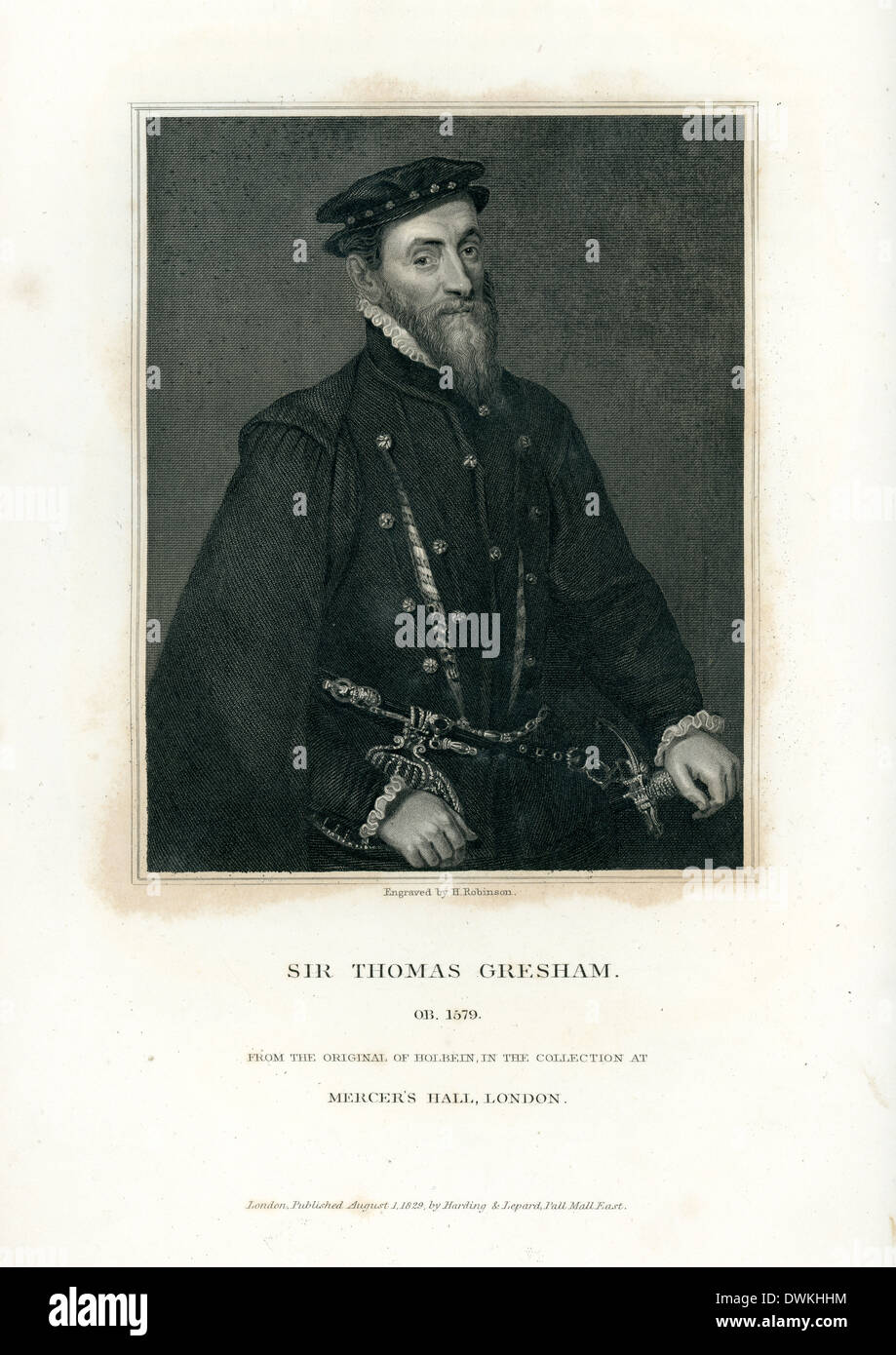 Porträt von Sir Thomas Gresham ein englischer Kaufmann und Finanzier Stockfoto
