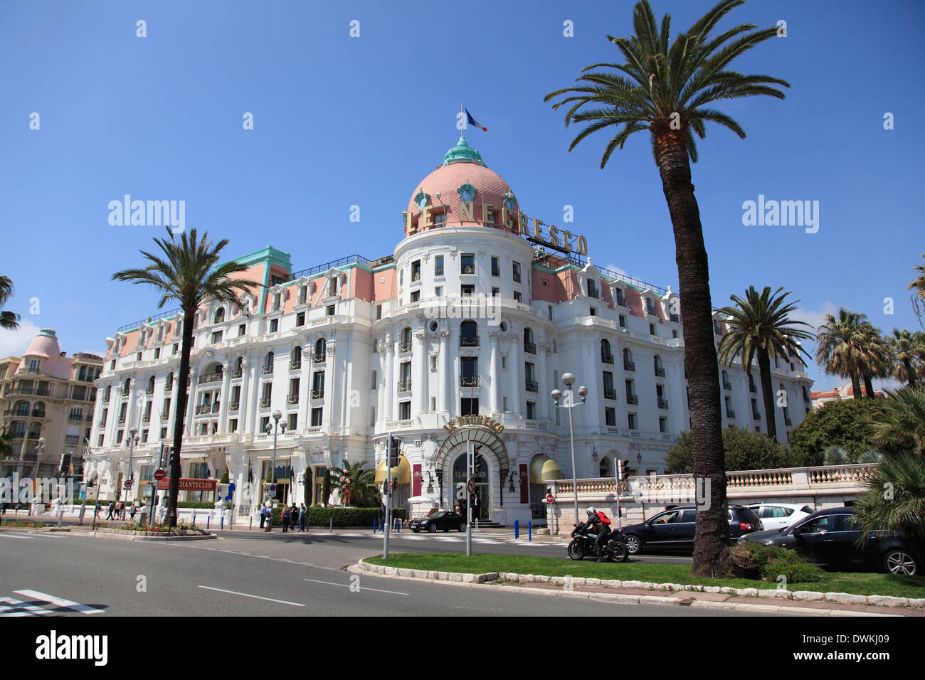 Hotel Negresco, Promenade des Anglais, Nizza, Côte d ' Azur, Alpes Maritimes, Provence, Côte d ' Azur, Frankreich, Europa Stockfoto
