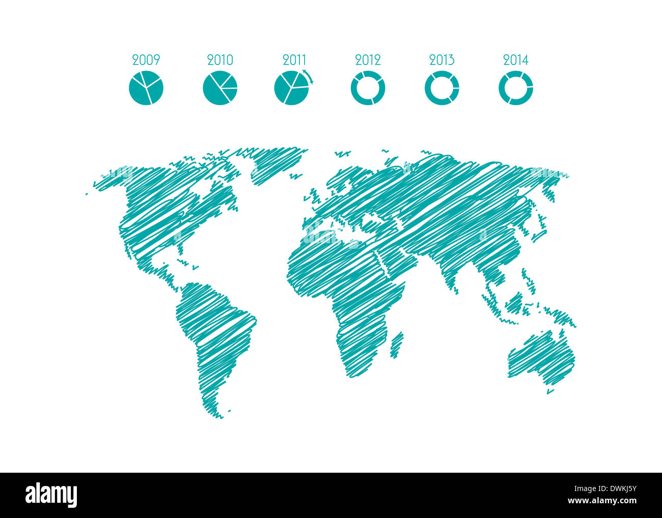 moderne Business-Infografiken-Elemente Stockfoto
