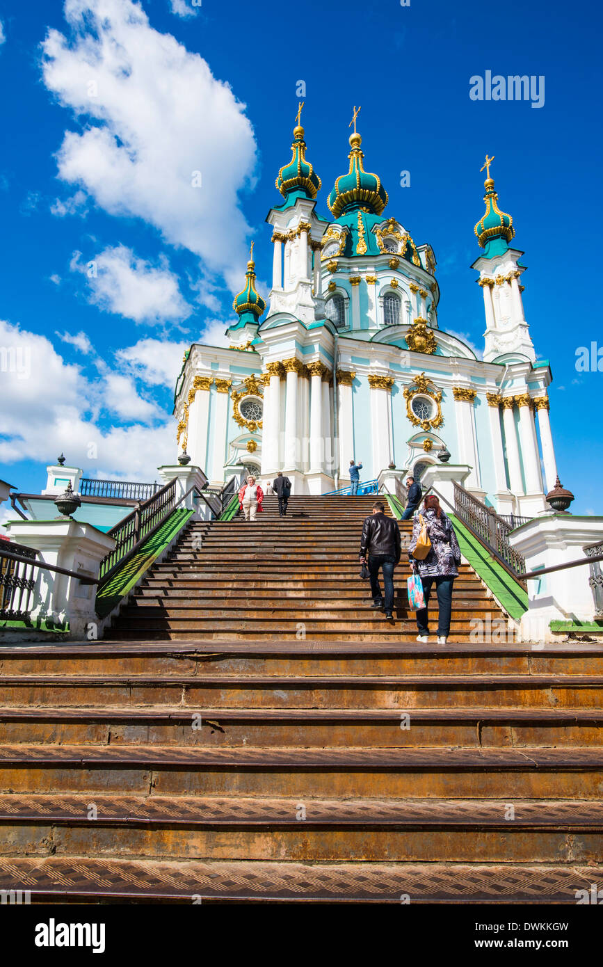 St. Andrews Kirche in Kiew, Ukraine, Europa Stockfoto
