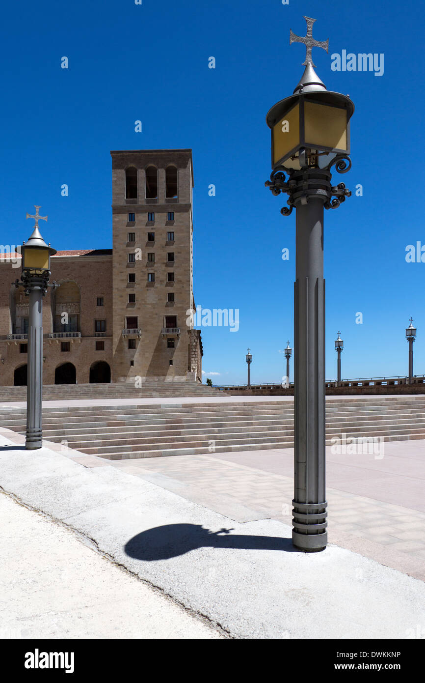 Placa de Santa Maria in Monestir de Montserrat in Katalonien in Spanien Stockfoto