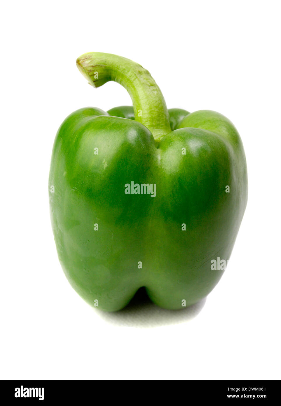 Grünem Pfeffer Ausschneiden Stockfoto