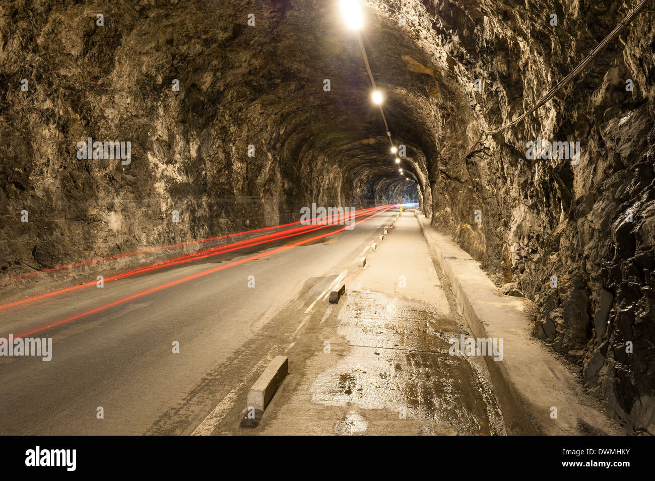 Tunnelstraße in Gibraltar Stockfoto