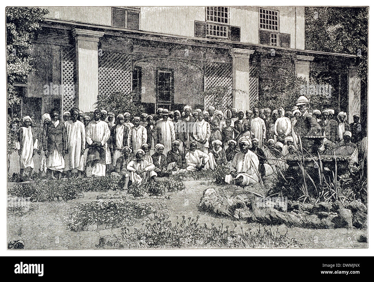 Die zurückgewonnene und verschalen Expedition als es erschien im Admiralty House, Simons Town, nach unserer Ankunft auf H.M.S Industrie Stockfoto