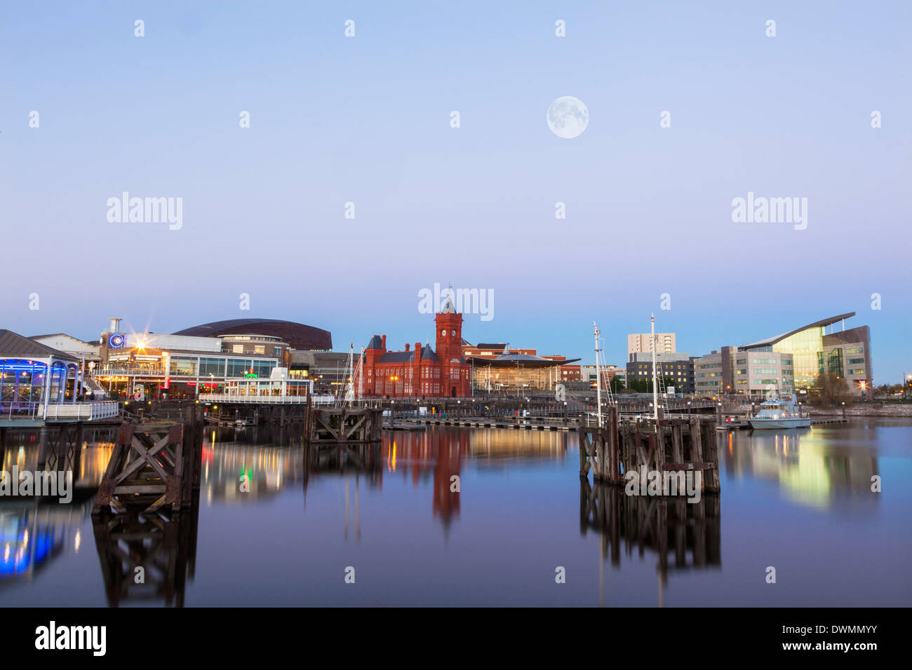 Bucht von Cardiff, Cardiff, Wales, Vereinigtes Königreich, Europa Stockfoto