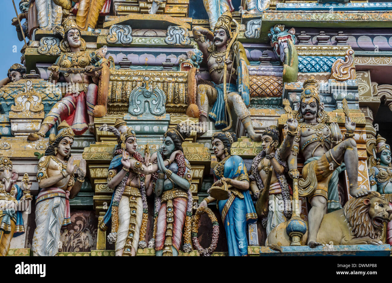 Details von Hindu Tempel Colombo Sri Lanka Stockfoto