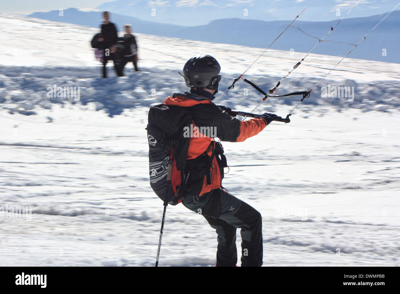 Kite am Rittner Horn, Dolomiten Skifahren Stockfoto