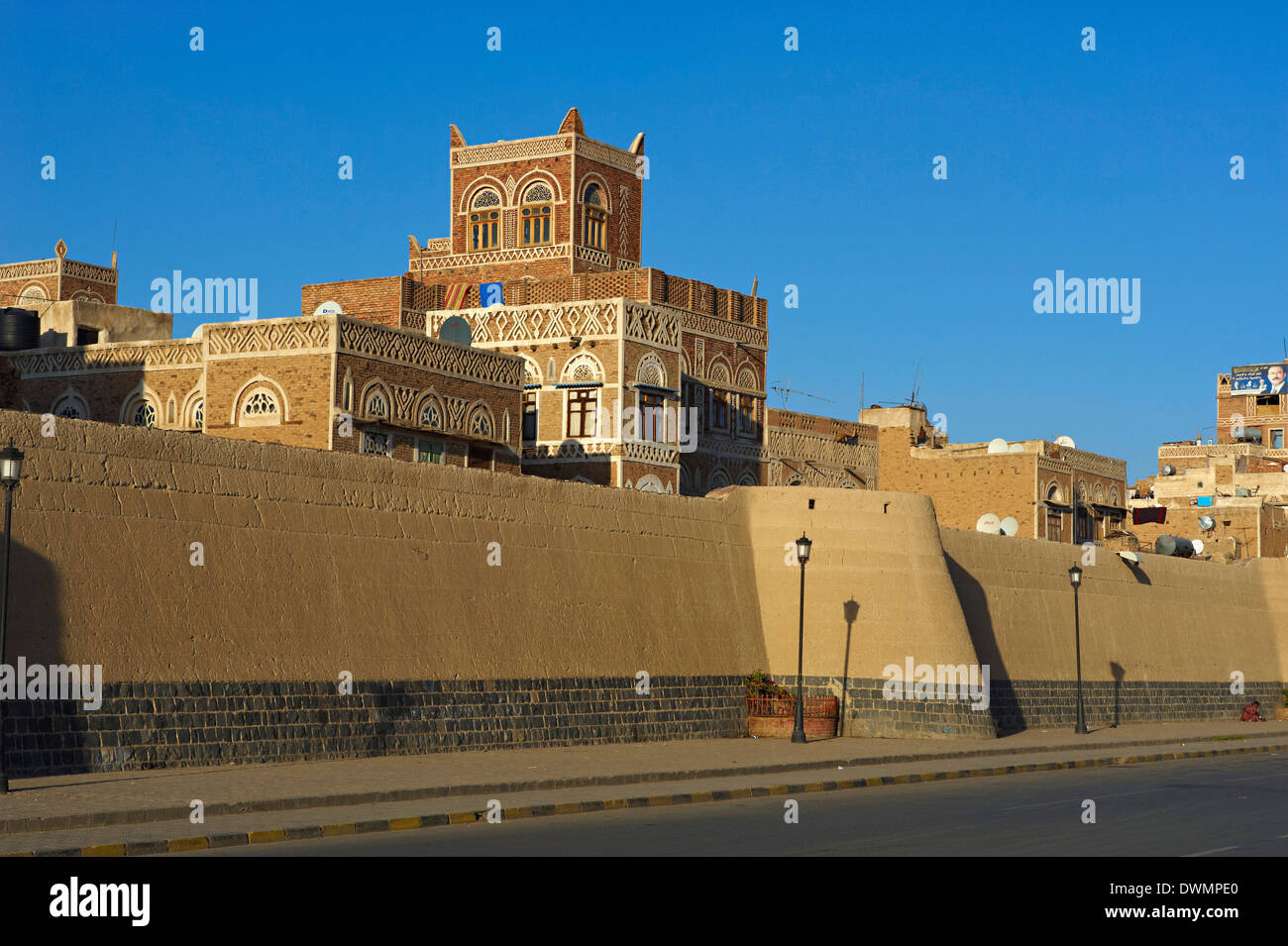 Alte Stadt von Sanaa, UNESCO World Heritage Site, Jemen, Mittlerer Osten Stockfoto