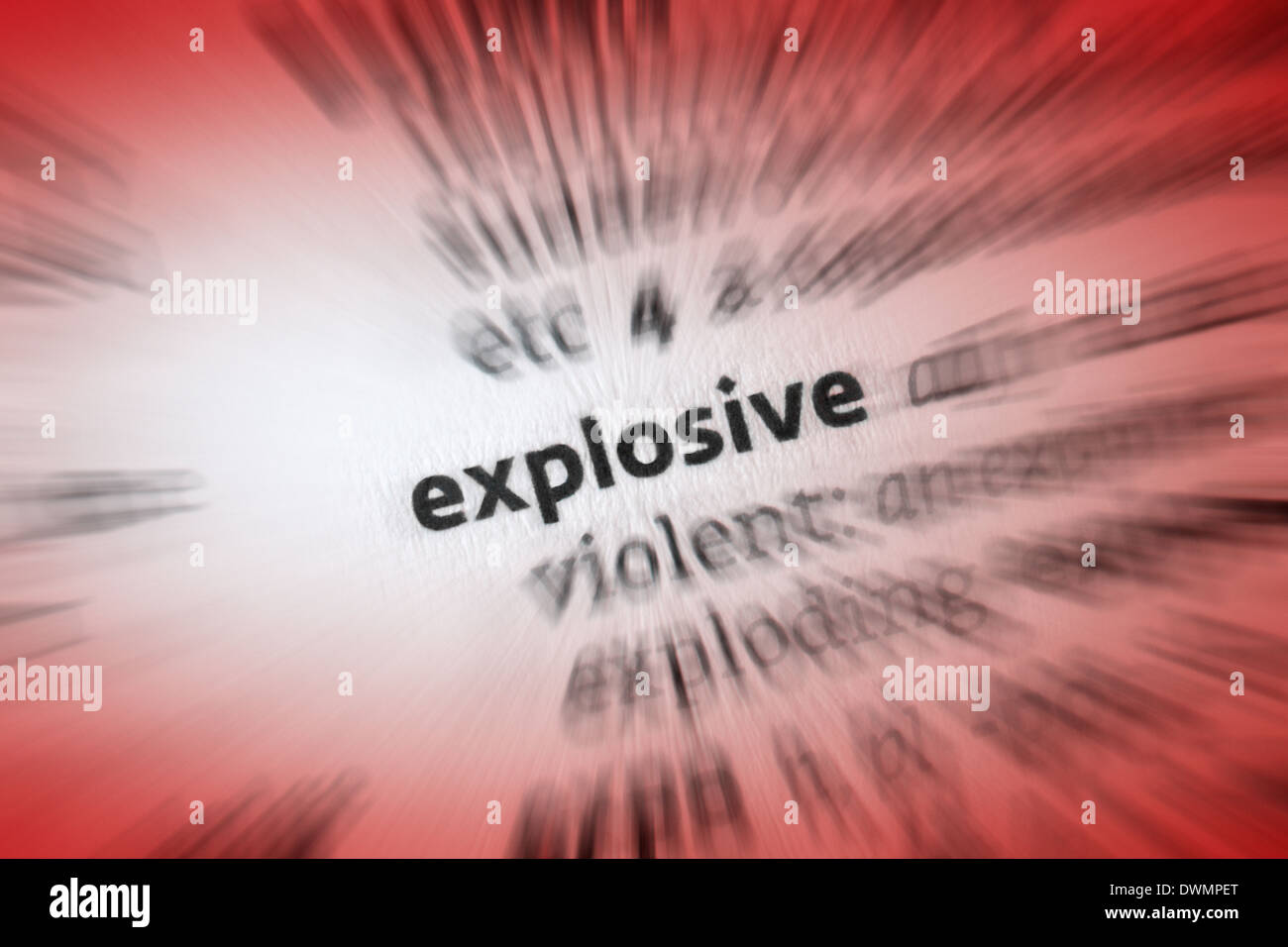 Explosive Stockfoto