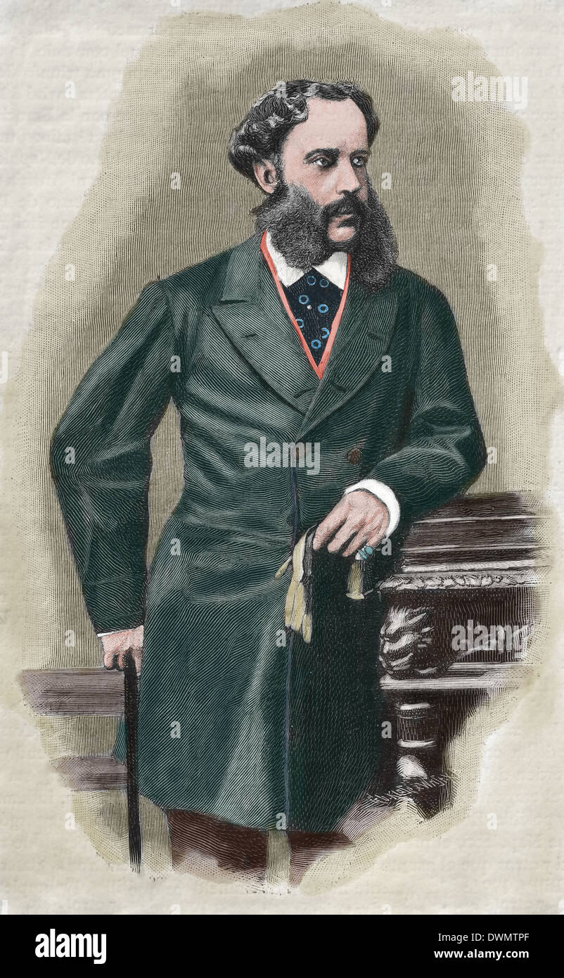 Klemens von Metternich (1773-1859). Politiker und Staatsmann. Minister für auswärtige Angelegenheiten des österreichischen Kaiserreichs. Gravur. Farbe. Stockfoto