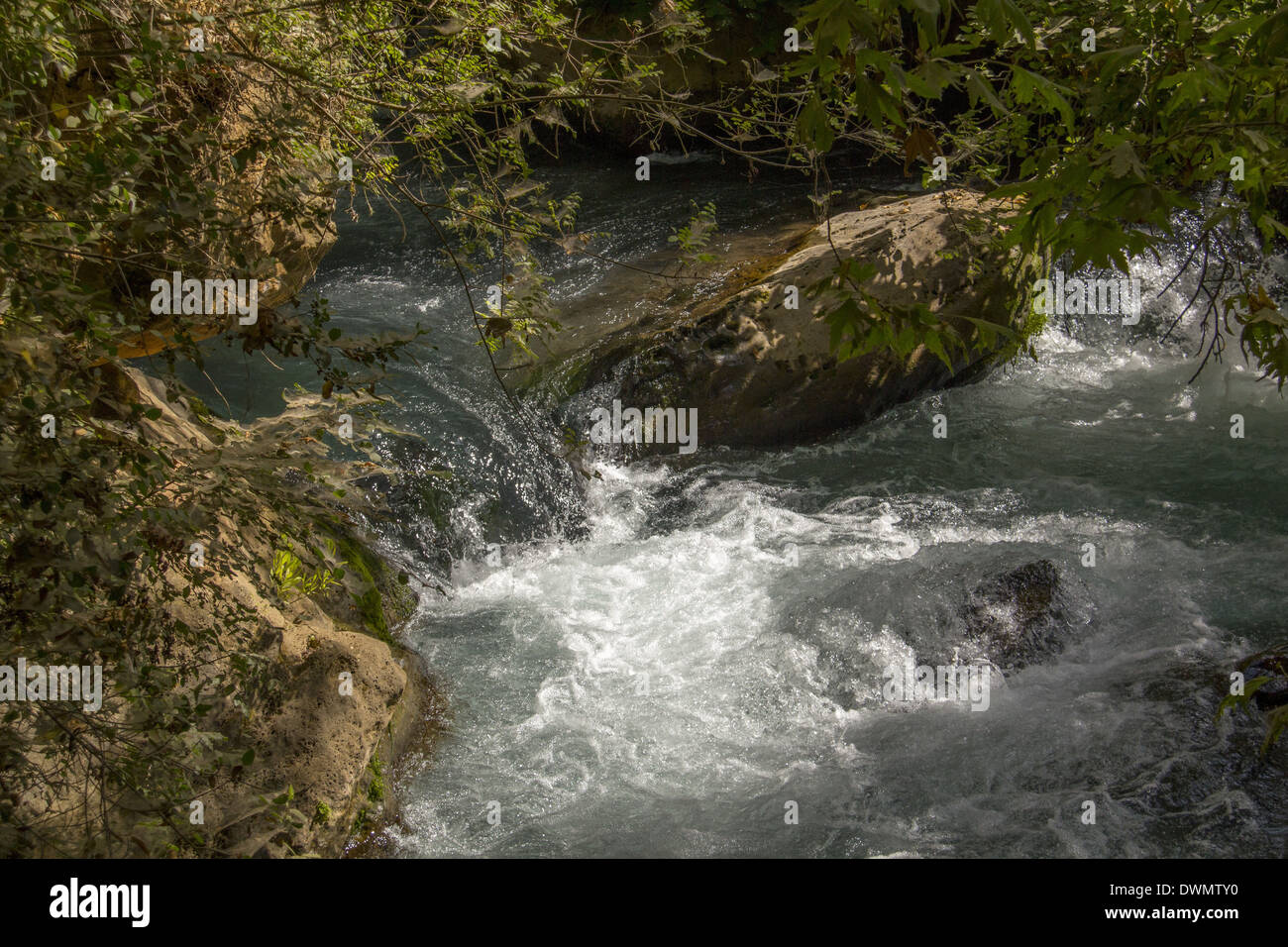 Fluss Hermon, Banias Nature Reserve im Norden Israels Stockfoto