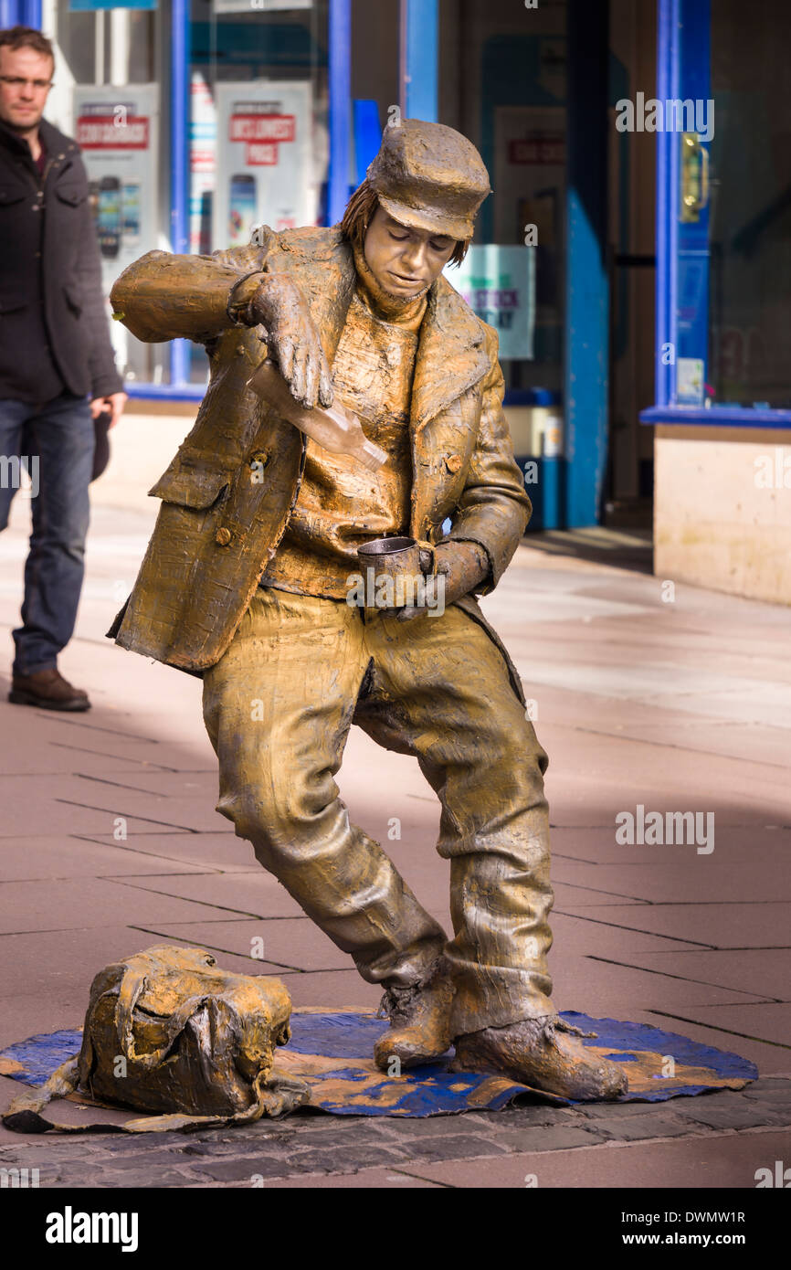 Pantomime - Straße Entertainer Stockfoto