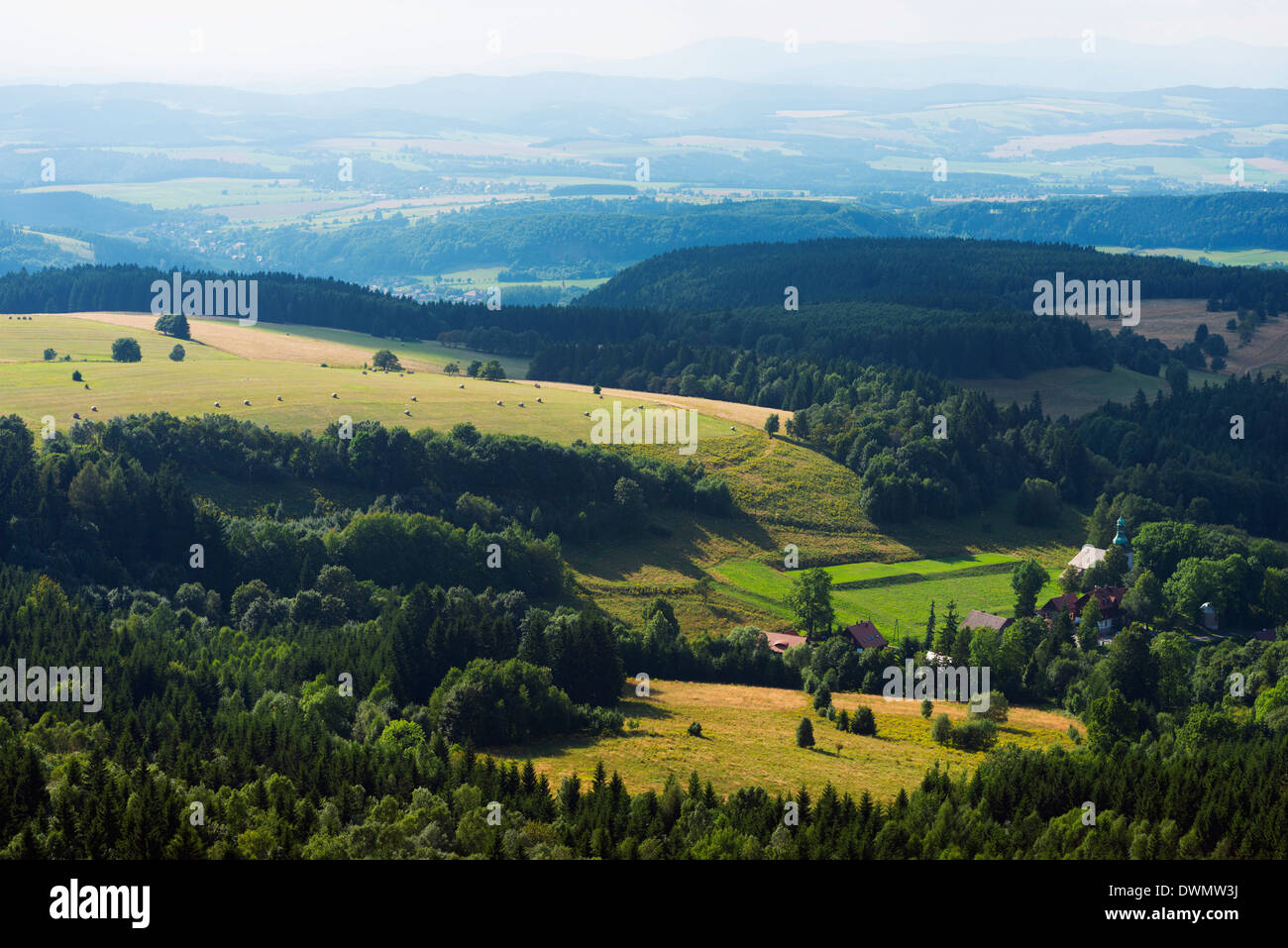 Gory Stolowe Nationalpark, Schlesien, Polen, Europa Stockfoto