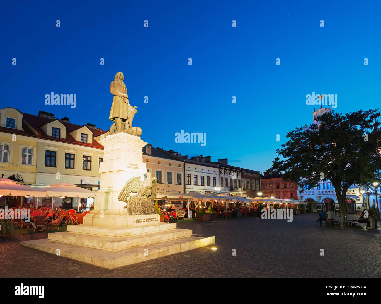 Denkmal für Tadeusz Kosciuszko, Marktplatz Rynek, Rzeszow, Polen, Europa Stockfoto