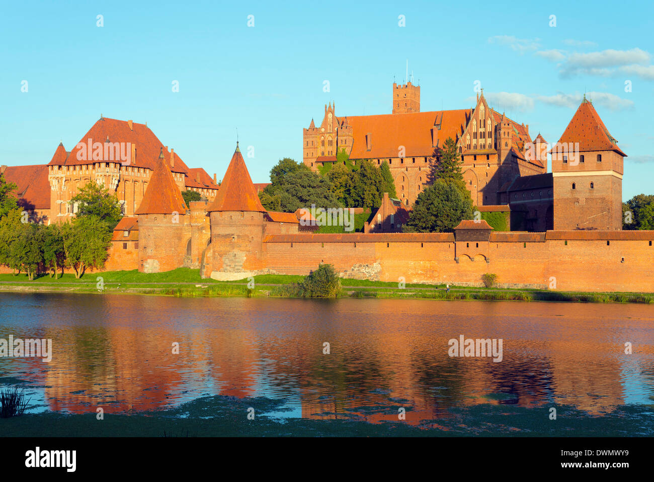 Mittelalterliche Marienburg, Marienburg Festung Maria, UNESCO-Weltkulturerbe, Pommern, Polen, Europa Stockfoto
