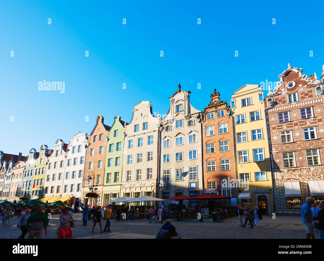 Alte Stadthäuser, Gdansk, Polen, Europa Stockfoto